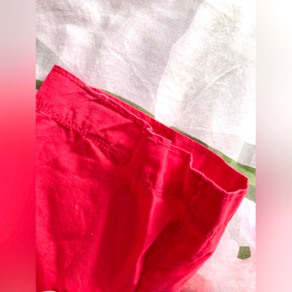 ❗️CLEAROUT❗️OLD NAVY coral roll-up convertible hem cargo LINEN-blend PANTS - Picture 6 of 7